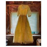 Vintage Yellow Dress With Petticoat