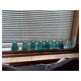 Lot of (8) Glass Insulators