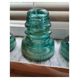 Lot of (8) Glass Insulators