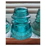Lot of (8) Glass Insulators