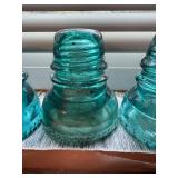 Lot of (8) Glass Insulators