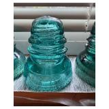 Lot of (8) Glass Insulators