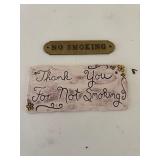 ‘No Smoking’ Signs