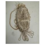 Vintage Ladies Hand Sewn Pouch Purse & Flower Headbands