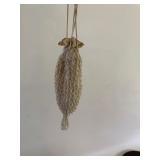 Vintage Ladies Hand Sewn Pouch Purse & Flower Headbands