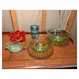 Colored Glass Items & Vaseline Glass
