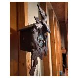 Black Forest German Made Cuckoo Clock. Walnut Wood