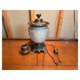 Opalescent Embossed Glass Gone With the Wind Oil Lamp