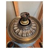 Opalescent Embossed Glass Gone With the Wind Oil Lamp