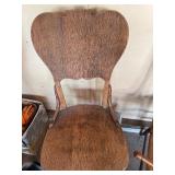 Lot of (2) Wooden Chairs & Coat Hanger