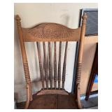 Lot of (2) Wooden Chairs & Coat Hanger