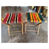 Lot of (2) Vintage Camp Stools