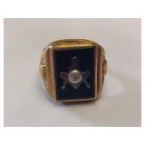 10K & Onyx Masonic Men