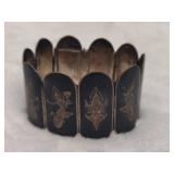 Sterling & Black Enameled Dancing Goddess Bracelet