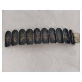 Sterling & Black Enameled Dancing Goddess Bracelet