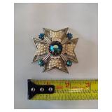 Coro Maltese Cross Brooch/Pendant