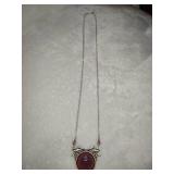 Fenton Sterling Iridescent Amethyst Necklace