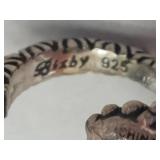 Barbara Bixby 18K & Sterling Carved Mother of Pearl Buddha Earrings