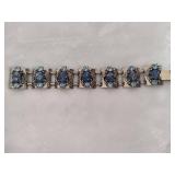 Vintage Opal & Rhinestone Statement Bracelet