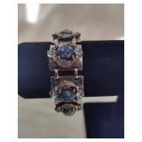 Vintage Opal & Rhinestone Statement Bracelet