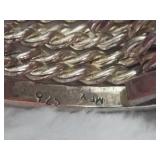 Silver Plated Multi-Band Cuff Bracelet Stamped 925