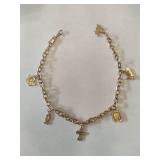 10K Religious Charm Bracelet