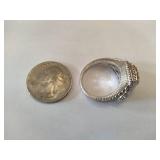 Judith Ripka 925 Pink Sapphire CZ Accented Statement Ring