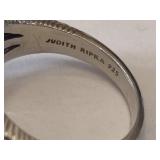 Judith Ripka 925 Pink Sapphire CZ Accented Statement Ring