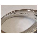 Judith Ripka 925 Pink Sapphire CZ Accented Statement Ring