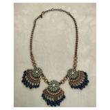 J Crew Beaded & Rhinestone Statement Necklace