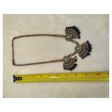 J Crew Beaded & Rhinestone Statement Necklace