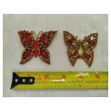 VIntage Butterfly Brooches