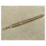 Hand Painted Gold Tone Enameled Bracelet