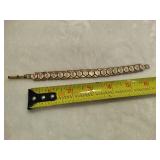 Hand Painted Gold Tone Enameled Bracelet