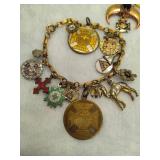Masonic Necklace & Bracelet w/Charms