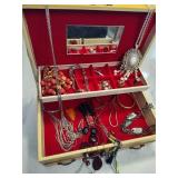 Jewelry Box w/Asst Costume Jewelry