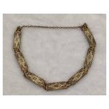 Damascene Gold Tone Bracelet