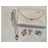 Knights Templar Rhinestone Brooch/Necklace