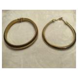 Silver Tone Accordion Style Bib Necklaces