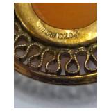 12K GF Signed Winard Cameo Pendant & Chain