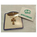 Myrtlewood Cross Pendant *New in Box*
