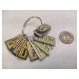Lot of Miniature DAV License Plate Keychains