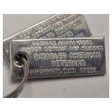 Lot of Miniature DAV License Plate Keychains