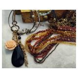 Jewelry Box w/Assorted Costume Jewelry