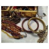 Jewelry Box w/Assorted Costume Jewelry