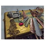 Jewelry Box w/Assorted Costume Jewelry