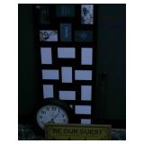 Misc. lot of home decor and clock ...