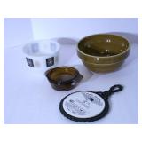 Vintage Crock, pyrex...