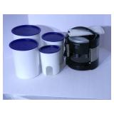 Electric can opener and vintage tup...