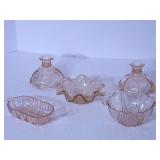 Pink Depression glassware...